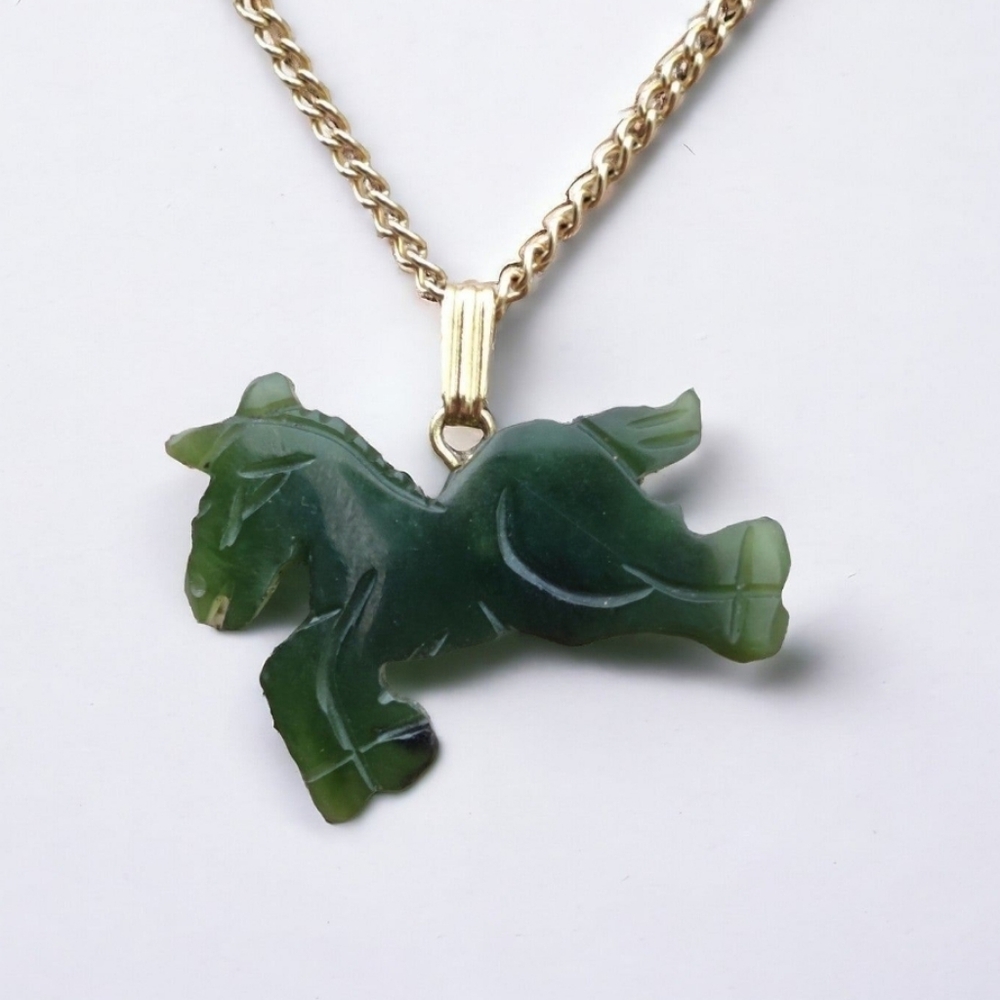 🐎 Vintage Jade Horse Pendant